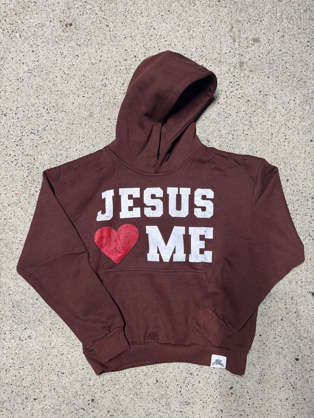 Jesus Love Me Hoodie - Brown